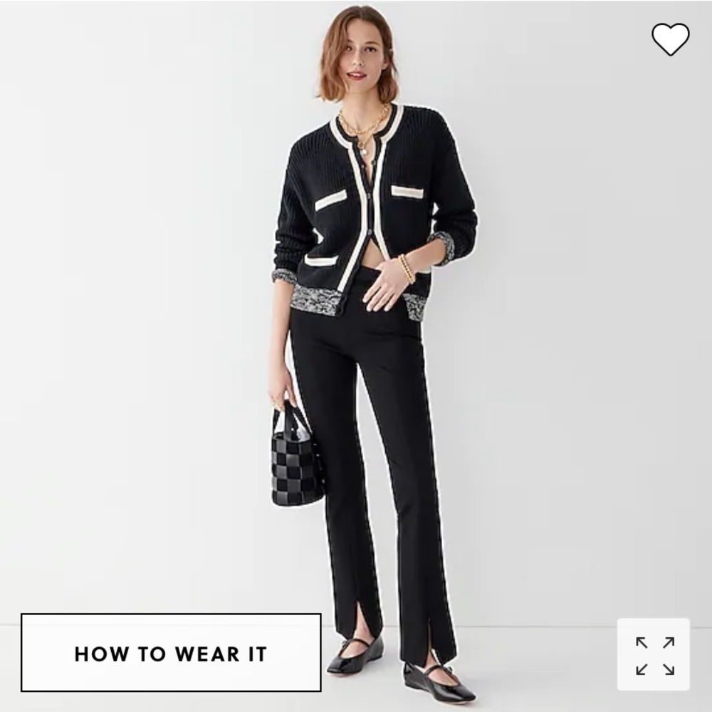 J Crew Flare-leg trouser in Italian ponte BD308